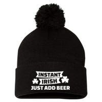 Instant Irish Just Add Beer Pom Pom 12in Knit Beanie