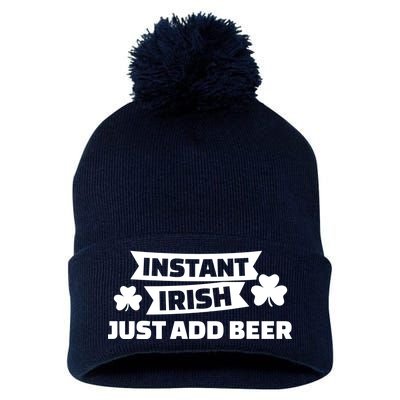 Instant Irish Just Add Beer Pom Pom 12in Knit Beanie