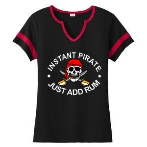 Instant Pirate Just Add Rum Ladies Halftime Notch Neck Tee