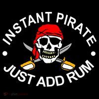 Instant Pirate Just Add Rum Flatbill Hat