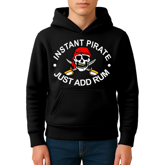 Instant Pirate Just Add Rum Kids Hoodie