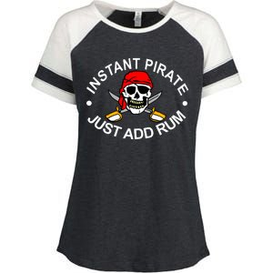 Instant Pirate Just Add Rum Enza Ladies Jersey Colorblock Tee