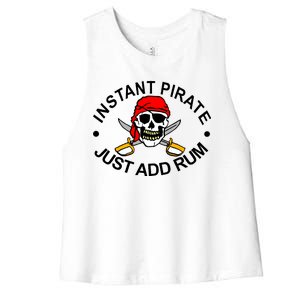 Instant Pirate Just Add Rum Women's Racerback Cropped Tank