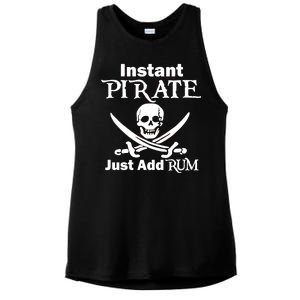 Instant Pirate Just Add Rum Skull Crosswords Ladies PosiCharge Tri-Blend Wicking Tank