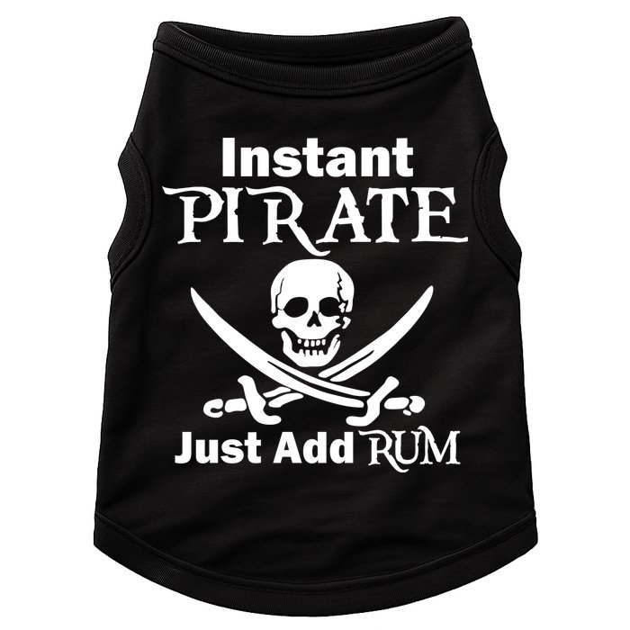 Instant Pirate Just Add Rum Skull Crosswords Doggie Tank