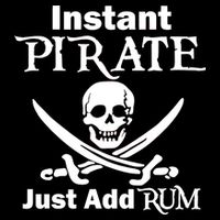 Instant Pirate Just Add Rum Skull Crosswords Bucket Hat