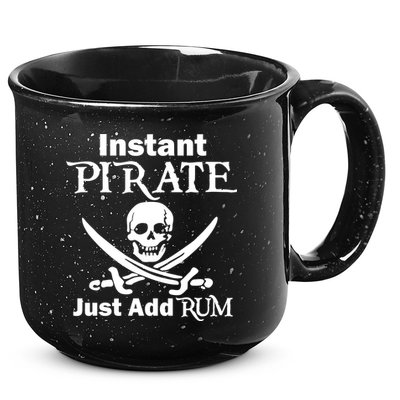 Instant Pirate Just Add Rum Skull Crosswords 15oz Campfire Ceramic Mug