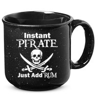 Instant Pirate Just Add Rum Skull Crosswords 15oz Campfire Ceramic Mug
