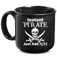 Instant Pirate Just Add Rum Skull Crosswords 15oz Campfire Ceramic Mug