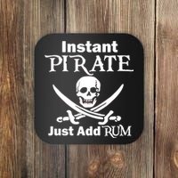 Instant Pirate Just Add Rum Skull Crosswords Coaster