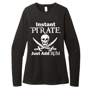 Instant Pirate Just Add Rum Skull Crosswords Womens CVC Long Sleeve Shirt