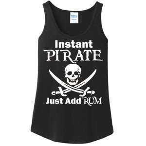 Instant Pirate Just Add Rum Skull Crosswords Ladies Essential Tank