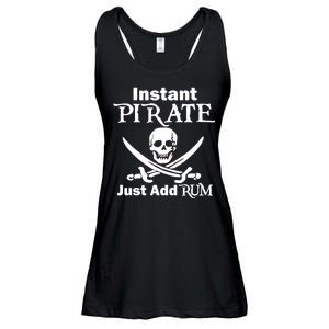 Instant Pirate Just Add Rum Skull Crosswords Ladies Essential Flowy Tank