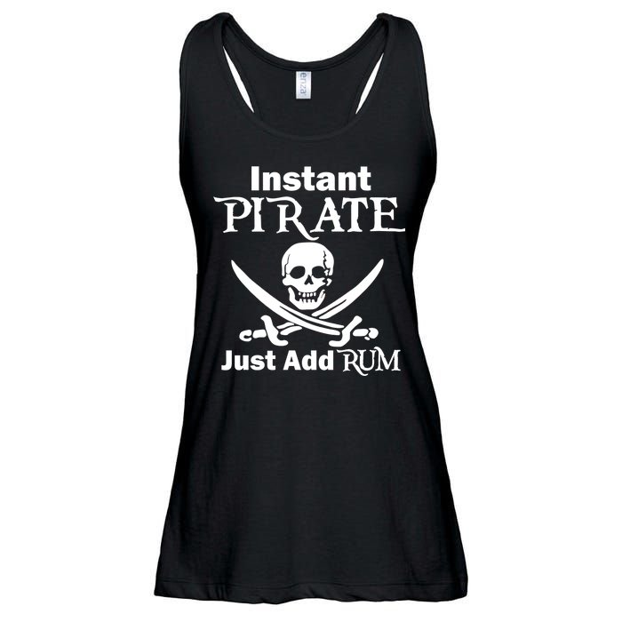 Instant Pirate Just Add Rum Skull Crosswords Ladies Essential Flowy Tank