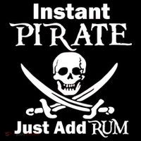 Instant Pirate Just Add Rum Skull Crosswords Flatbill Hat