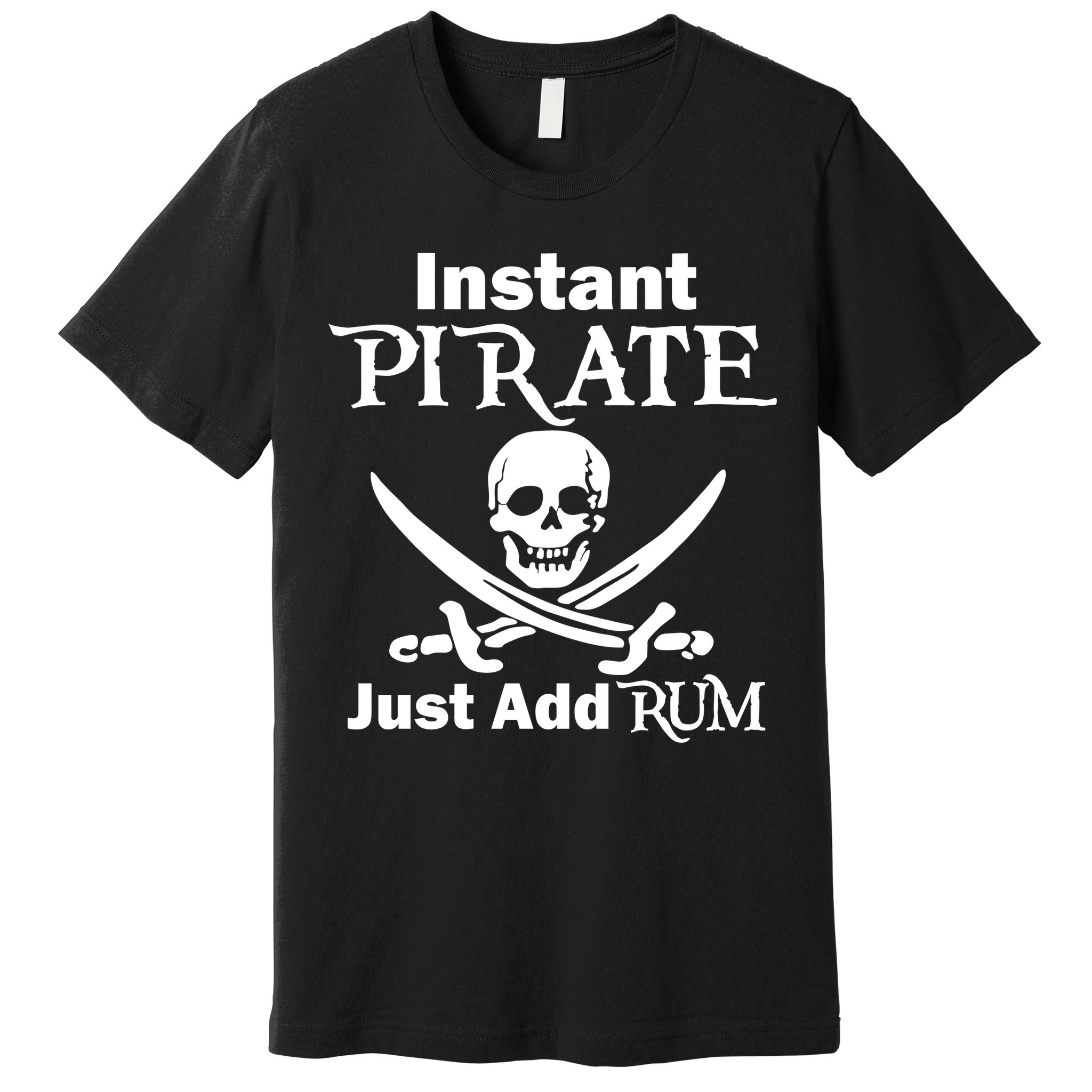 Instant Pirate Just Add Rum Skull Crosswords Premium T-Shirt