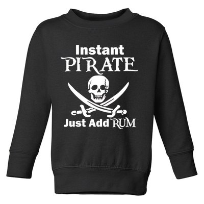 Instant Pirate Just Add Rum Skull Crosswords Toddler Sweatshirt