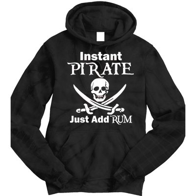 Instant Pirate Just Add Rum Skull Crosswords Tie Dye Hoodie