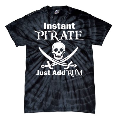 Instant Pirate Just Add Rum Skull Crosswords Tie-Dye T-Shirt