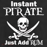 Instant Pirate Just Add Rum Skull Crosswords Trucker Hat