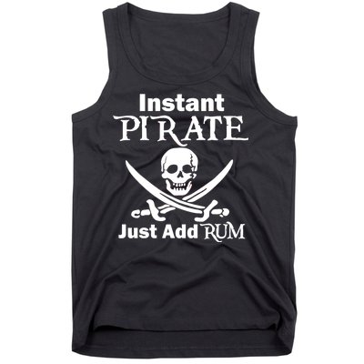 Instant Pirate Just Add Rum Skull Crosswords Tank Top