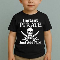 Instant Pirate Just Add Rum Skull Crosswords Toddler T-Shirt
