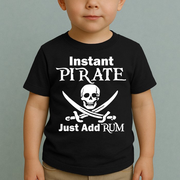 Instant Pirate Just Add Rum Skull Crosswords Toddler T-Shirt