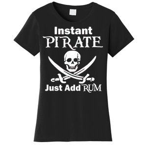 Instant Pirate Just Add Rum Skull Crosswords Women's T-Shirt