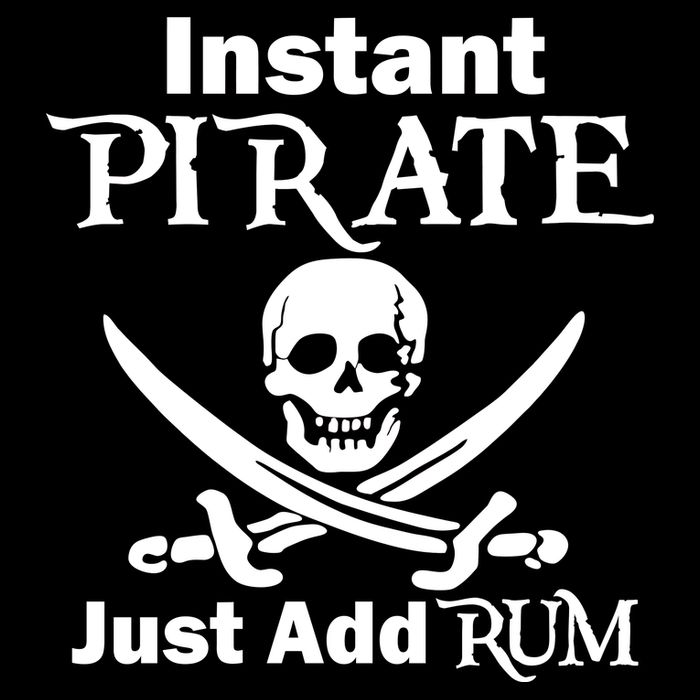 Instant Pirate Just Add Rum Skull Crosswords Wool Snapback Cap