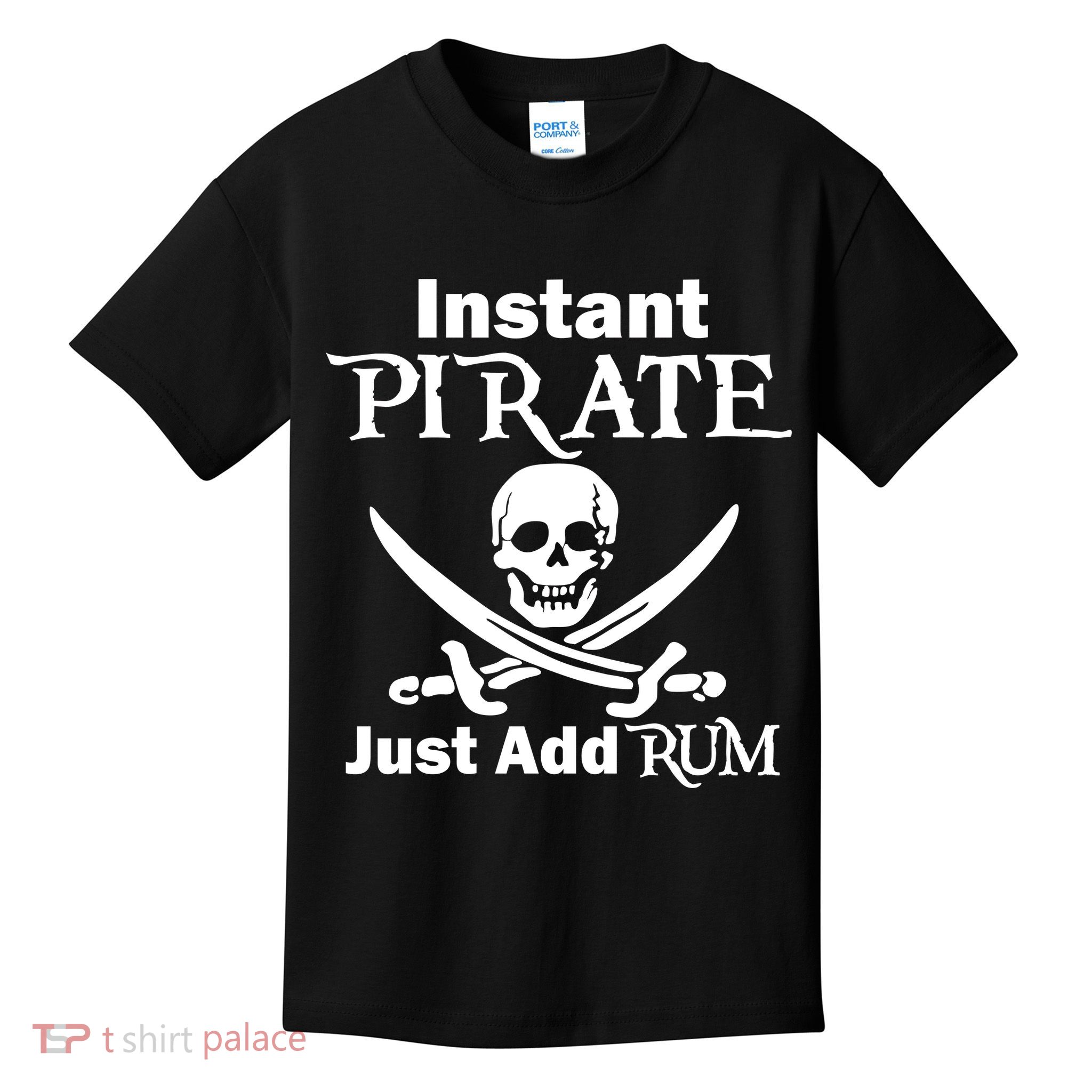 Instant Pirate Just Add Rum Skull Crosswords Kids T-Shirt