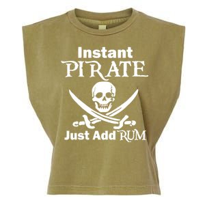 Instant Pirate Just Add Rum Skull Crosswords Garment-Dyed Women's Muscle Tee