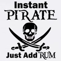 Instant Pirate Just Add Rum Skull Crosswords Garment-Dyed Sweatshirt