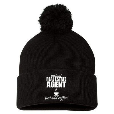 Instant Real Estate Agent Just Add Coffee Pom Pom 12in Knit Beanie