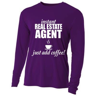 Instant Real Estate Agent Just Add Coffee Cooling Performance Long Sleeve Crew