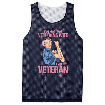 I'm Not The Veterans Wife I Am The Veteran Female Veteran Mesh Reversible Basketball Jersey Tank