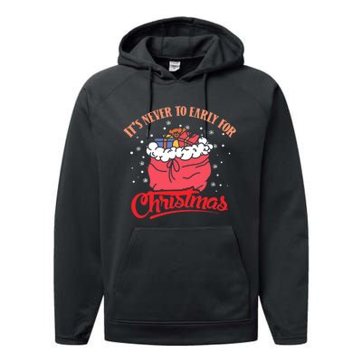 It`s never to early for christmas in july Performance Fleece Hoodie