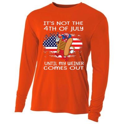 Its Not The 4th Of July Until My Weiner Comes Out Cooling Performance Long Sleeve Crew