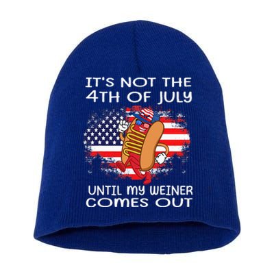 Its Not The 4th Of July Until My Weiner Comes Out Short Acrylic Beanie