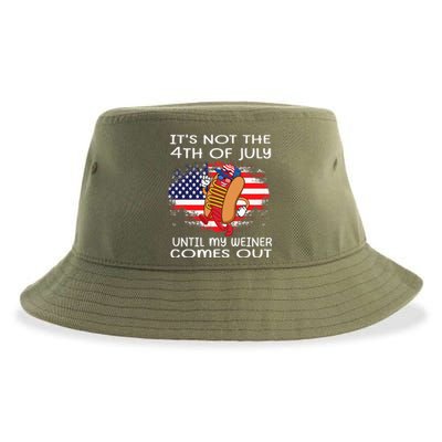 Its Not The 4th Of July Until My Weiner Comes Out Sustainable Bucket Hat