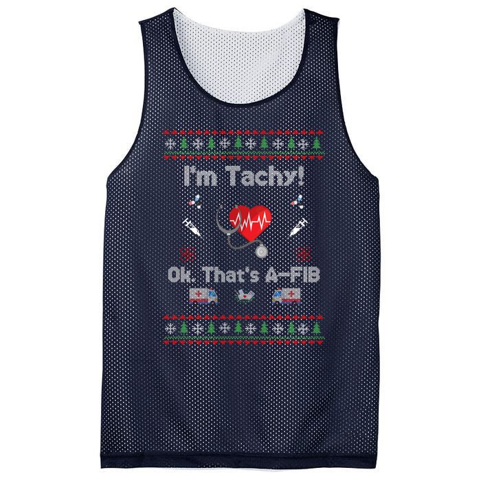 IM Not Tachy Funny Nurse Xmas Mesh Reversible Basketball Jersey Tank