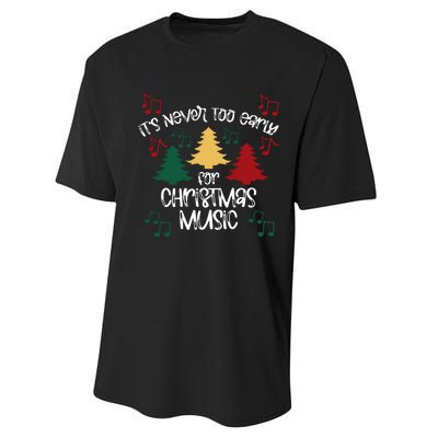 ItS Never Too Early For Christmas Music Teacher Performance Sprint T-Shirt