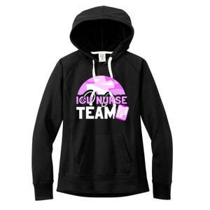 Icu Nurse Team Intensive Care Nursing Ice Hospital Cool Gift Women's Fleece Hoodie