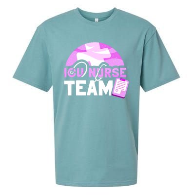 Icu Nurse Team Intensive Care Nursing Ice Hospital Cool Gift Sueded Cloud Jersey T-Shirt