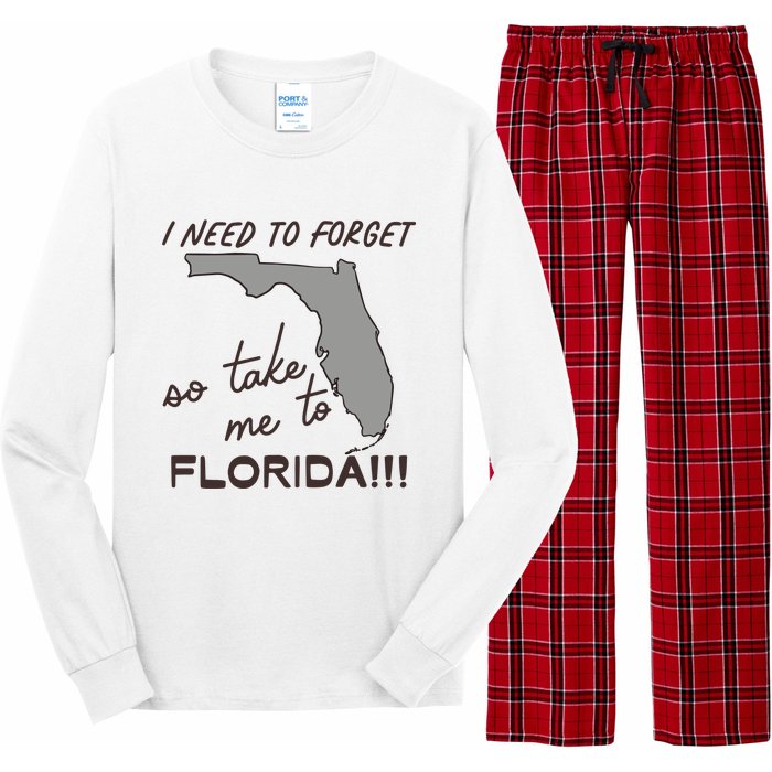 I Need To Forget So Take Me To Florida Ttpd Long Sleeve Pajama Set