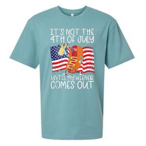 Its Not The 4th Of July Until My Weiner Comes Out Graphic Sueded Cloud Jersey T-Shirt