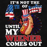 Its Not The 4th Of July Until My Wiener Comes Out Funny Ladies PosiCharge Tri-Blend Wicking Tank