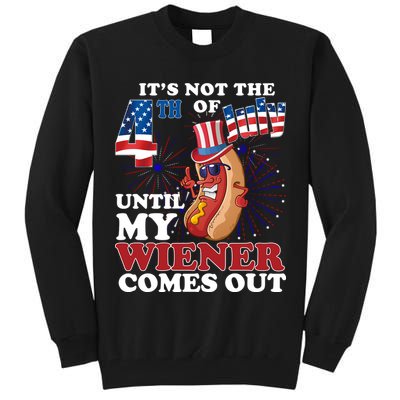 Its Not The 4th Of July Until My Wiener Comes Out Funny Tall Sweatshirt