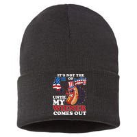 Its Not The 4th Of July Until My Wiener Comes Out Funny Sustainable Knit Beanie