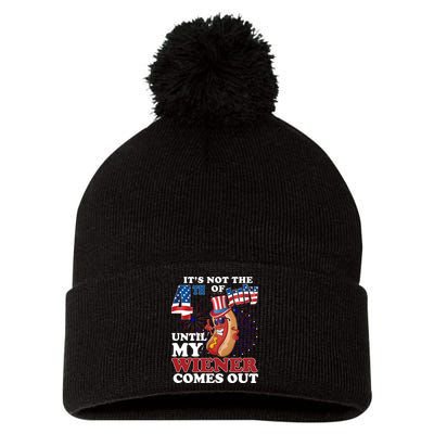 Its Not The 4th Of July Until My Wiener Comes Out Funny Pom Pom 12in Knit Beanie