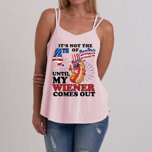 Its Not The 4th Of July Until My Wiener Comes Out Funny Women's Strappy Tank